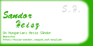 sandor heisz business card